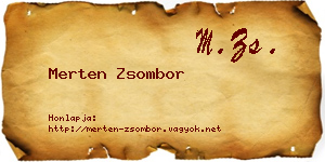 Merten Zsombor névjegykártya